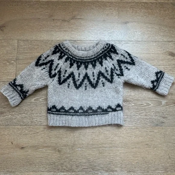 THE NEW SOCIETY LENNY SWEATER NATURAL | Size 4Y - Picture 3 of 5